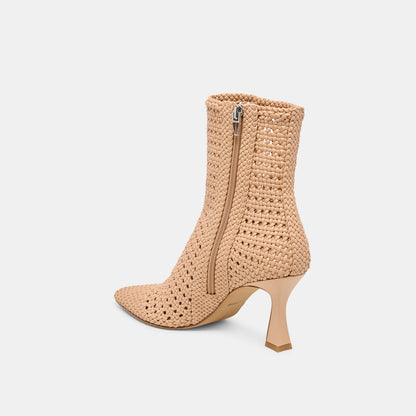 EMBRY BOOTIES LT TAN WOVEN STELLA