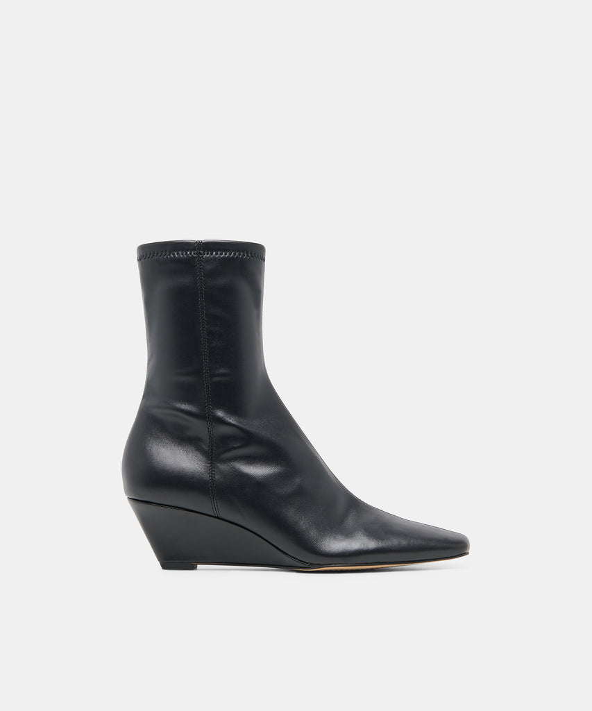 HANIE Black Stella Wedge Heel Booties | Dolce Vita