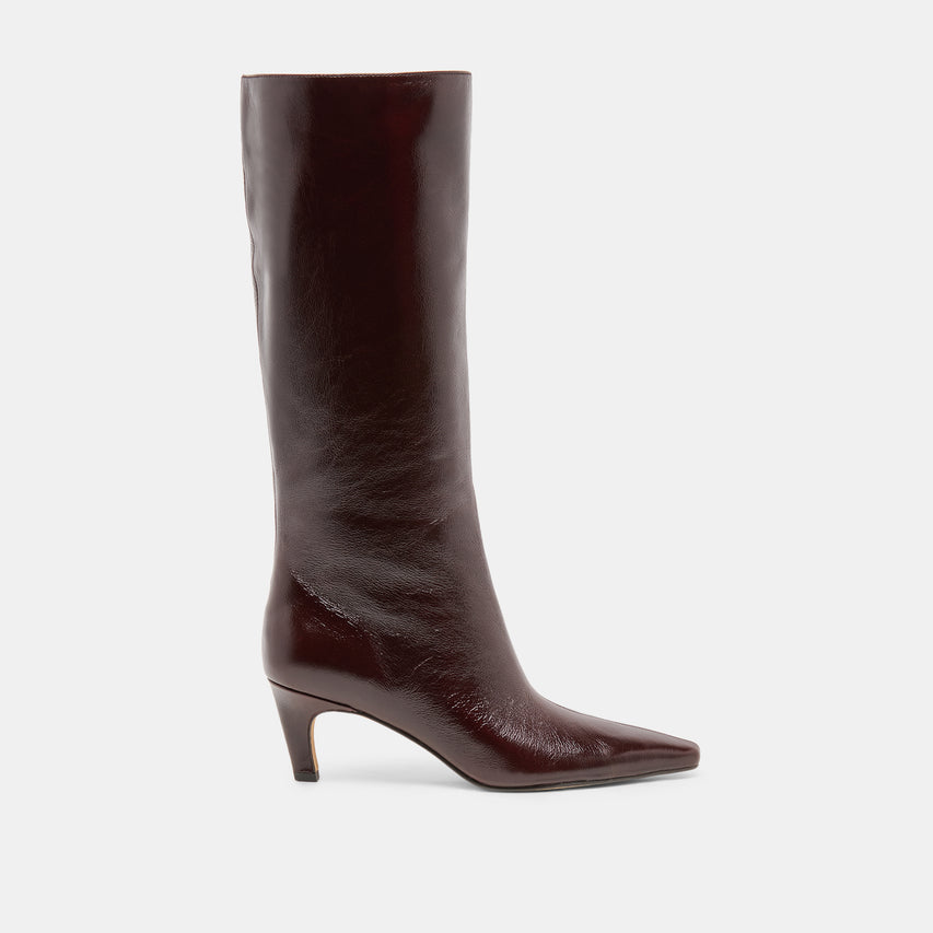 JAZMIN BOOTS BLACK CHERRY LEATHER