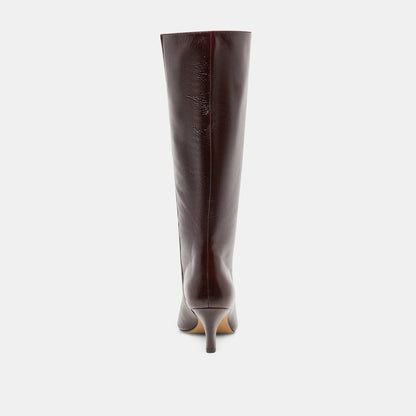 JAZMIN BOOTS BLACK CHERRY LEATHER