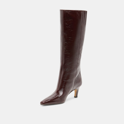 JAZMIN BOOTS BLACK CHERRY LEATHER