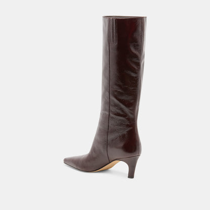 JAZMIN BOOTS BLACK CHERRY LEATHER