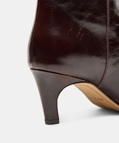 JAZMIN BOOTS BLACK CHERRY LEATHER