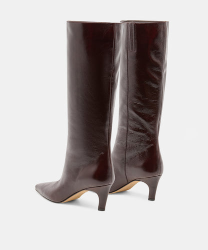 JAZMIN BOOTS BLACK CHERRY LEATHER