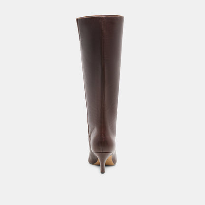 JAZMIN BOOTS DK CHOCOLATE LEATHER