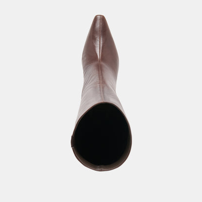 JAZMIN BOOTS DK CHOCOLATE LEATHER