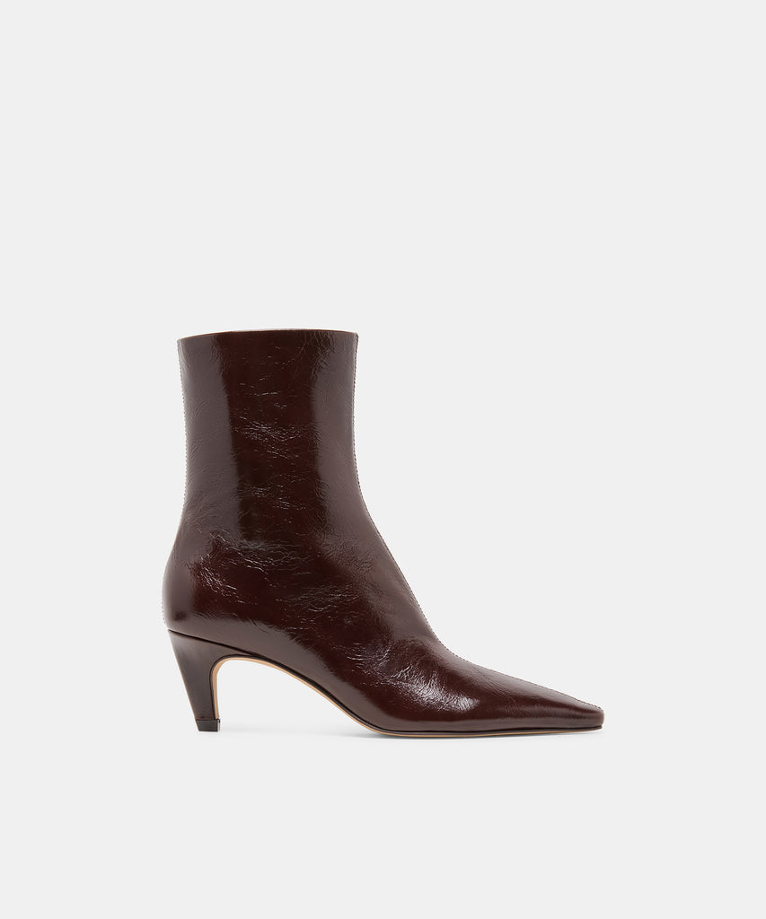 KARLIE BOOTIES BLACK CHERRY LEATHER