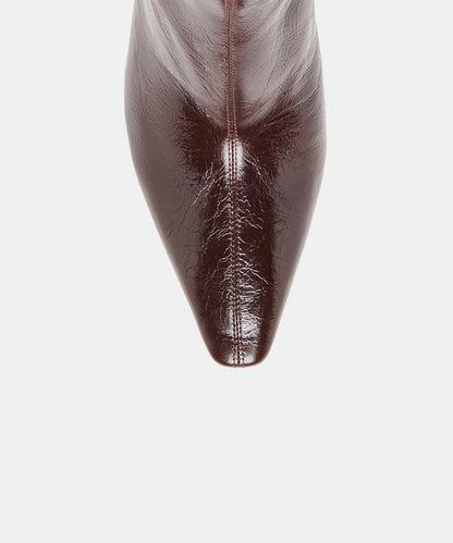 KARLIE BOOTIES BLACK CHERRY LEATHER