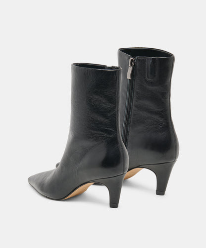 KARLIE BOOTIES BLACK LEATHER