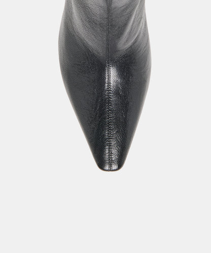 KARLIE BOOTIES BLACK LEATHER