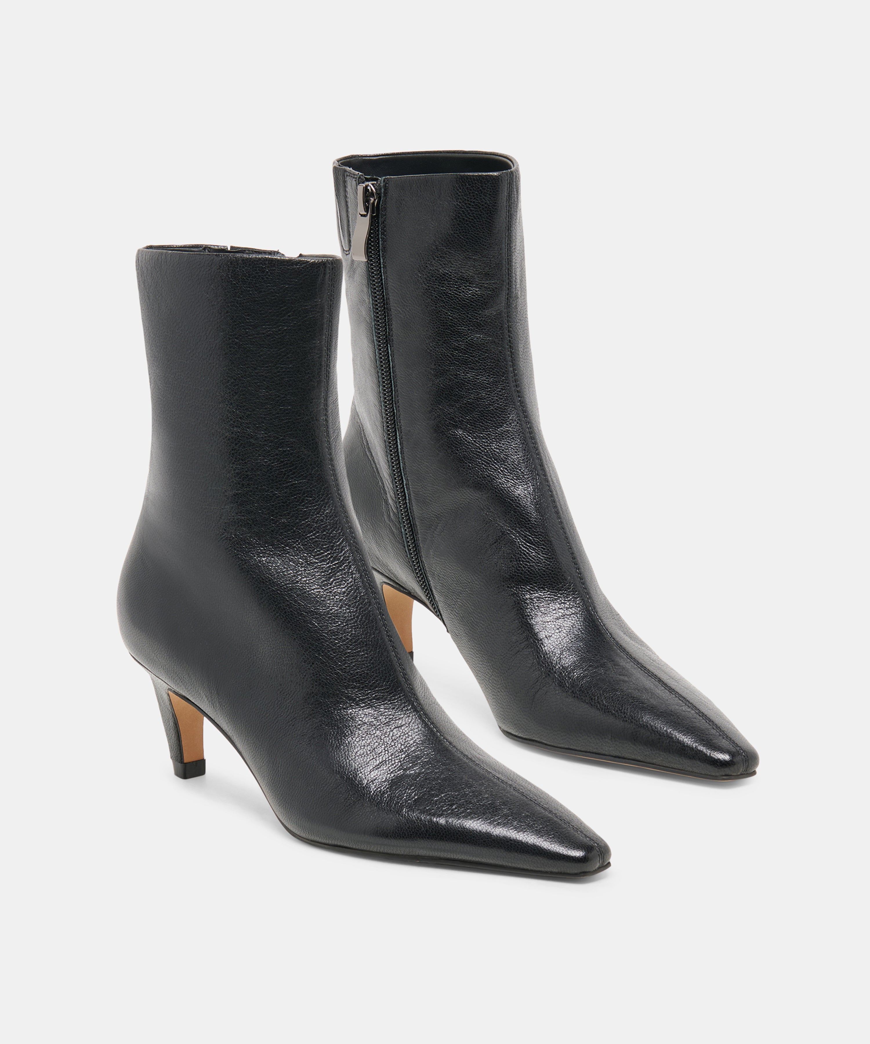 KARLIE BOOTIES BLACK LEATHER - view 2
