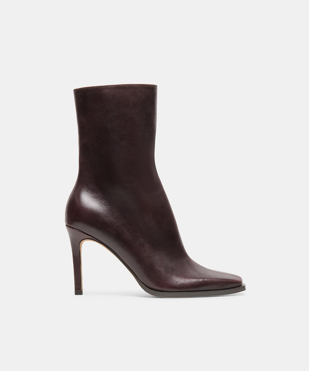 KIMI Blackberry Leather Stiletto Heeled Booties | Dolce Vita