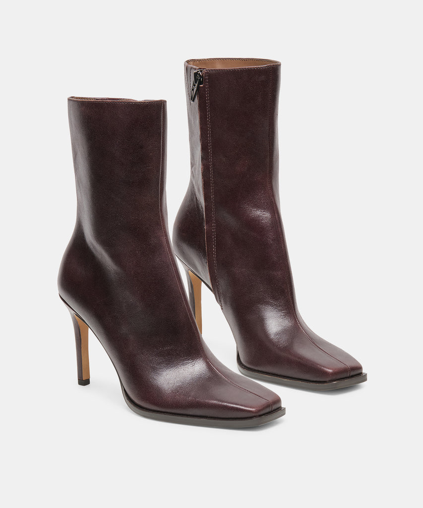KIMI BOOTIES BLACKBERRY LEATHER