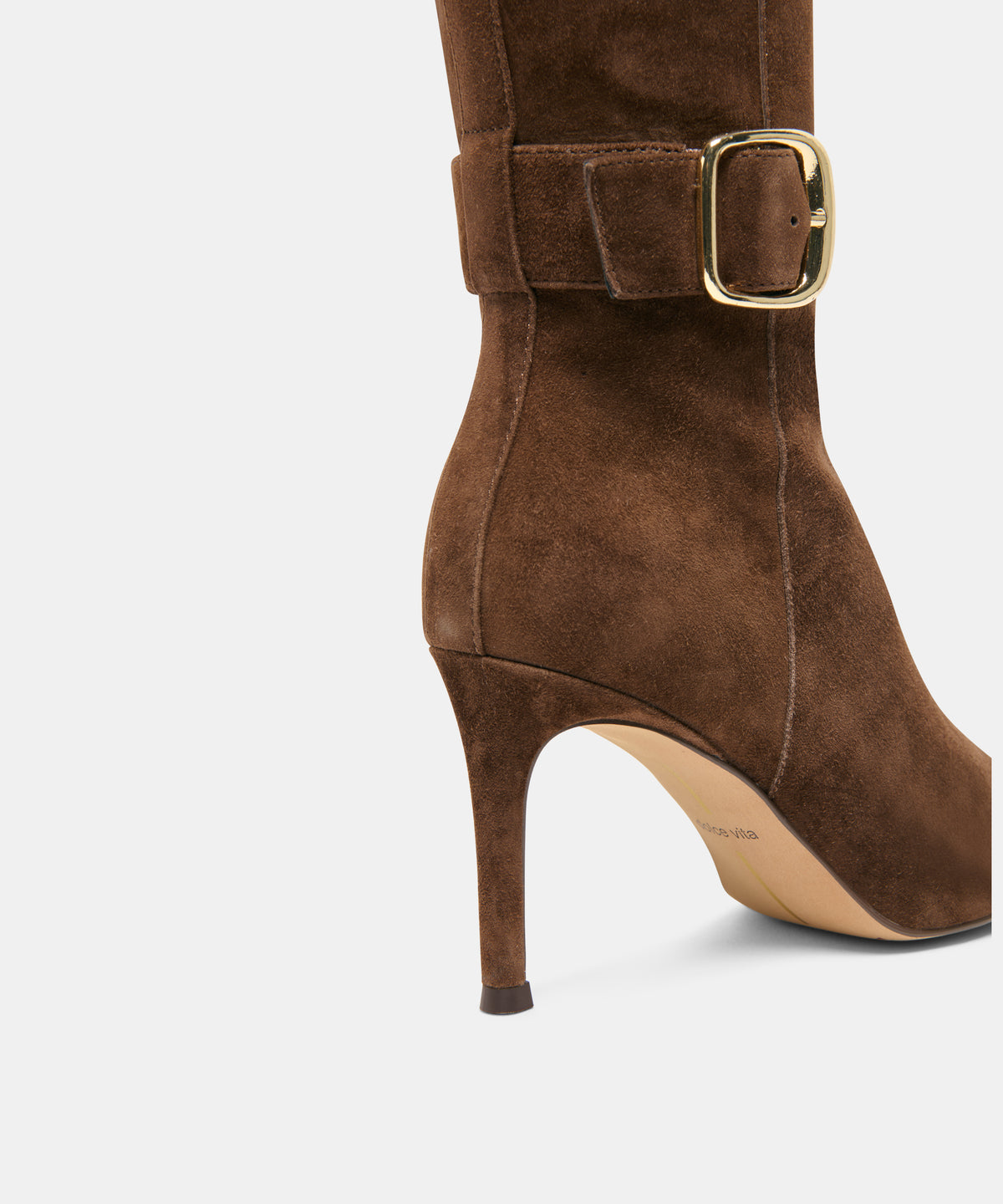 KINZY NARROW CALF BOOTS DK BROWN SUEDE - view 5