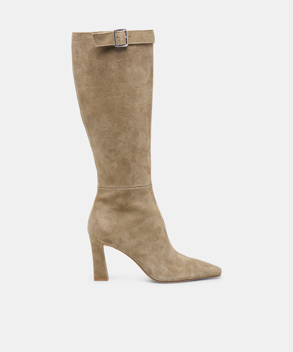 LAYNA Taupe Suede Block-Heel Knee-High Boots | Dolce Vita