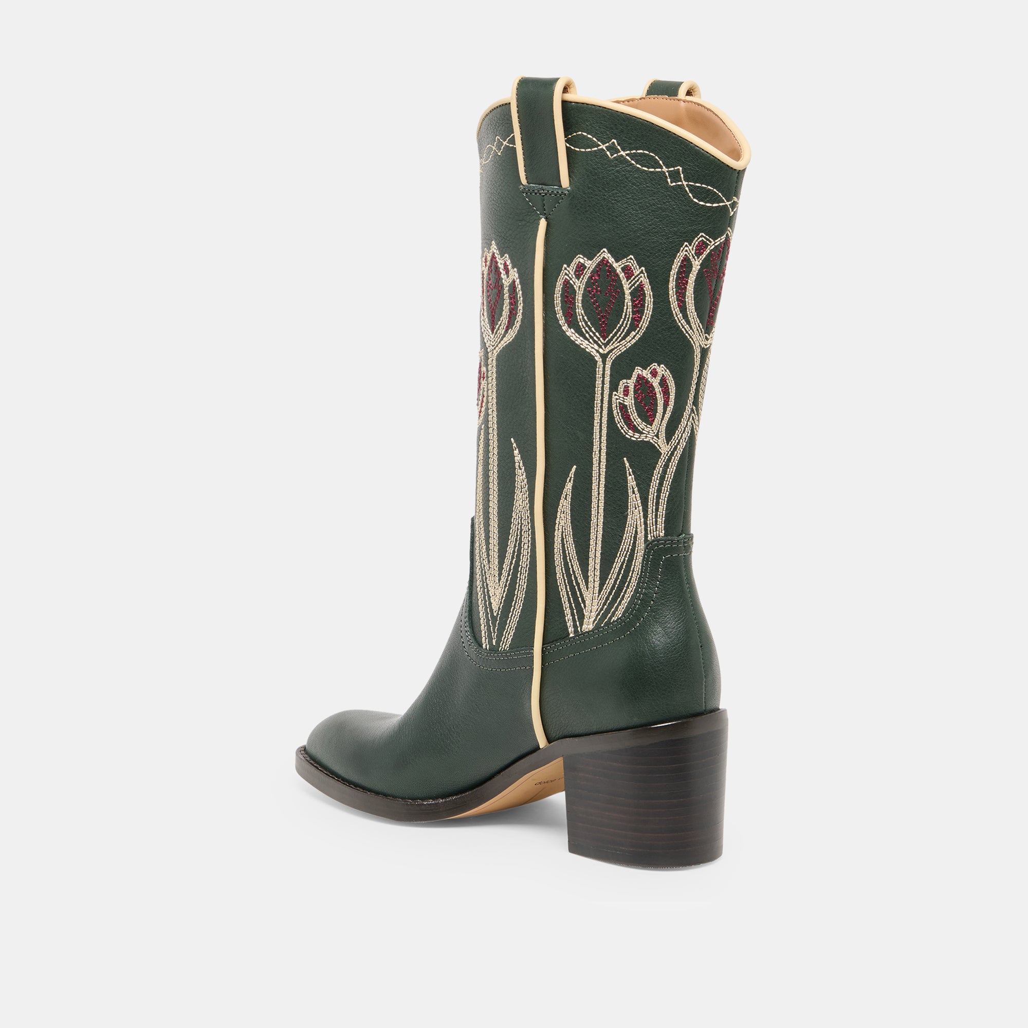 LORITA BOOTS DK GREEN LEATHER