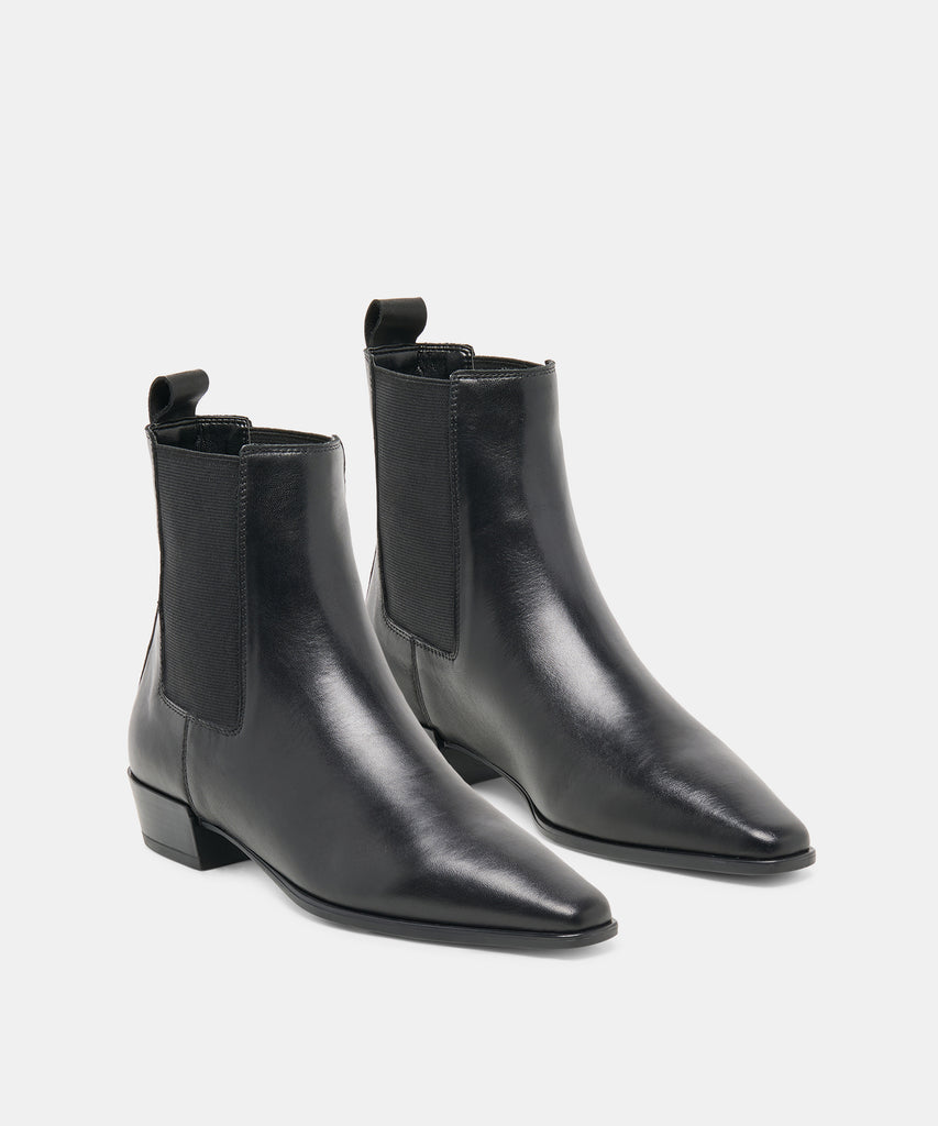 MICHAH BOOTIES BLACK LEATHER