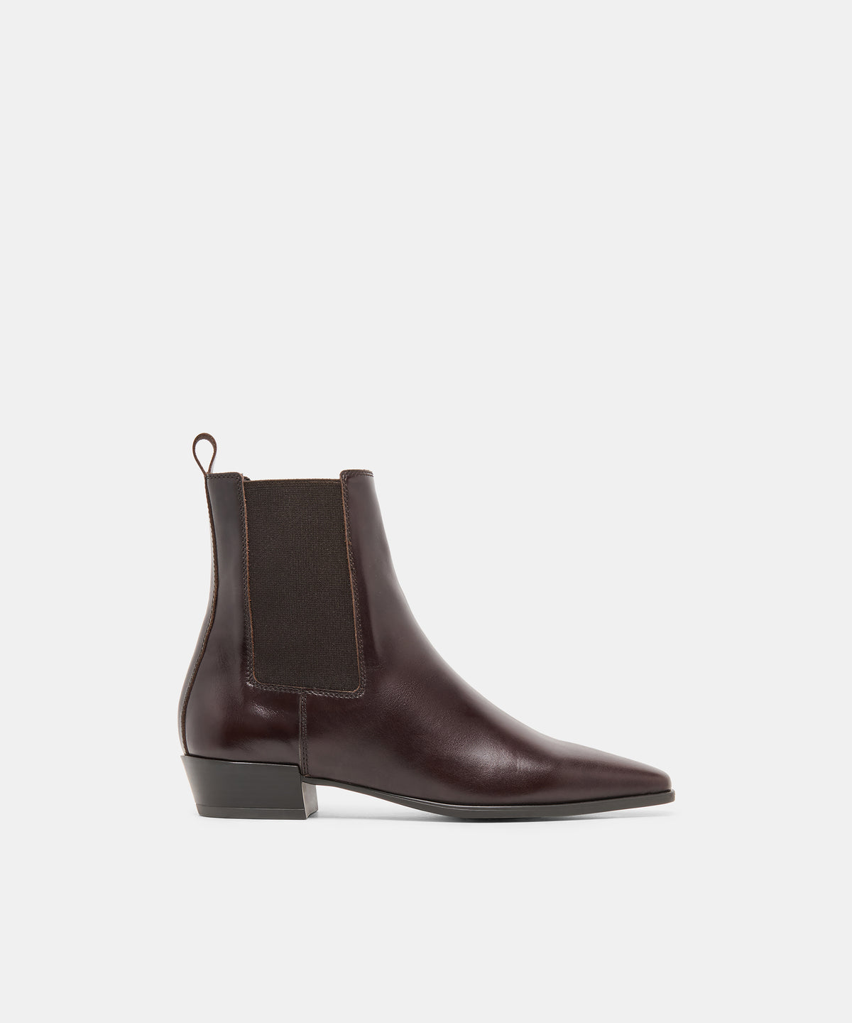 MICHAH Brown Leather Ankle Chelsea Booties | Dolce Vita