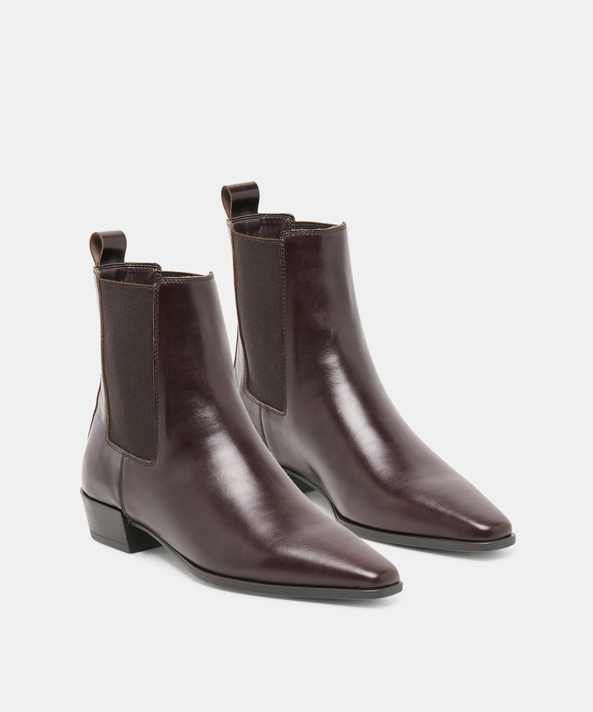 MICHAH BOOTIES BROWN LEATHER