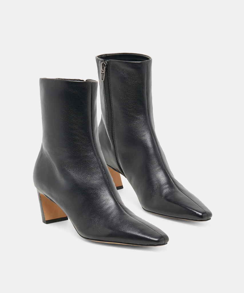 NESLY BOOTIES BLACK LEATHER