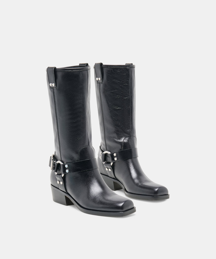 ROLAN BOOTS BLACK PATENT LEATHER