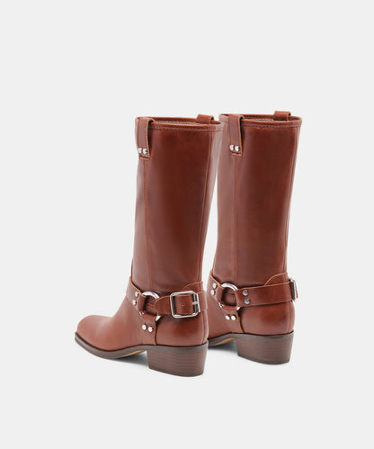 ROLAN BOOTS BROWN PATENT LEATHER