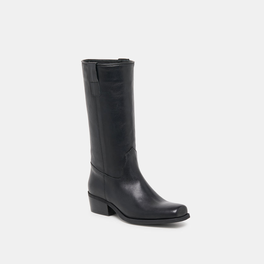 ROMIE BOOTS BLACK LEATHER