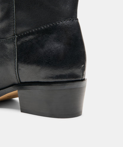 ROMIE BOOTS BLACK LEATHER