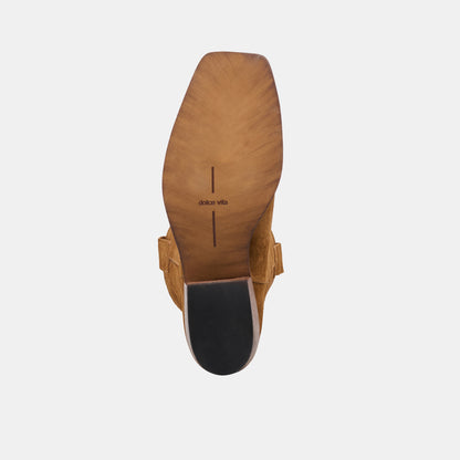 ROMIE BOOTS BROWN SUEDE