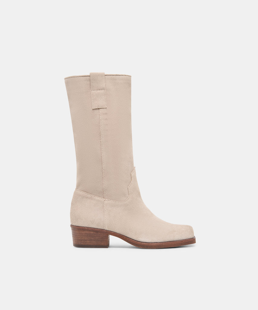 Romie Lt Taupe Suede Boots | Dolce Vita