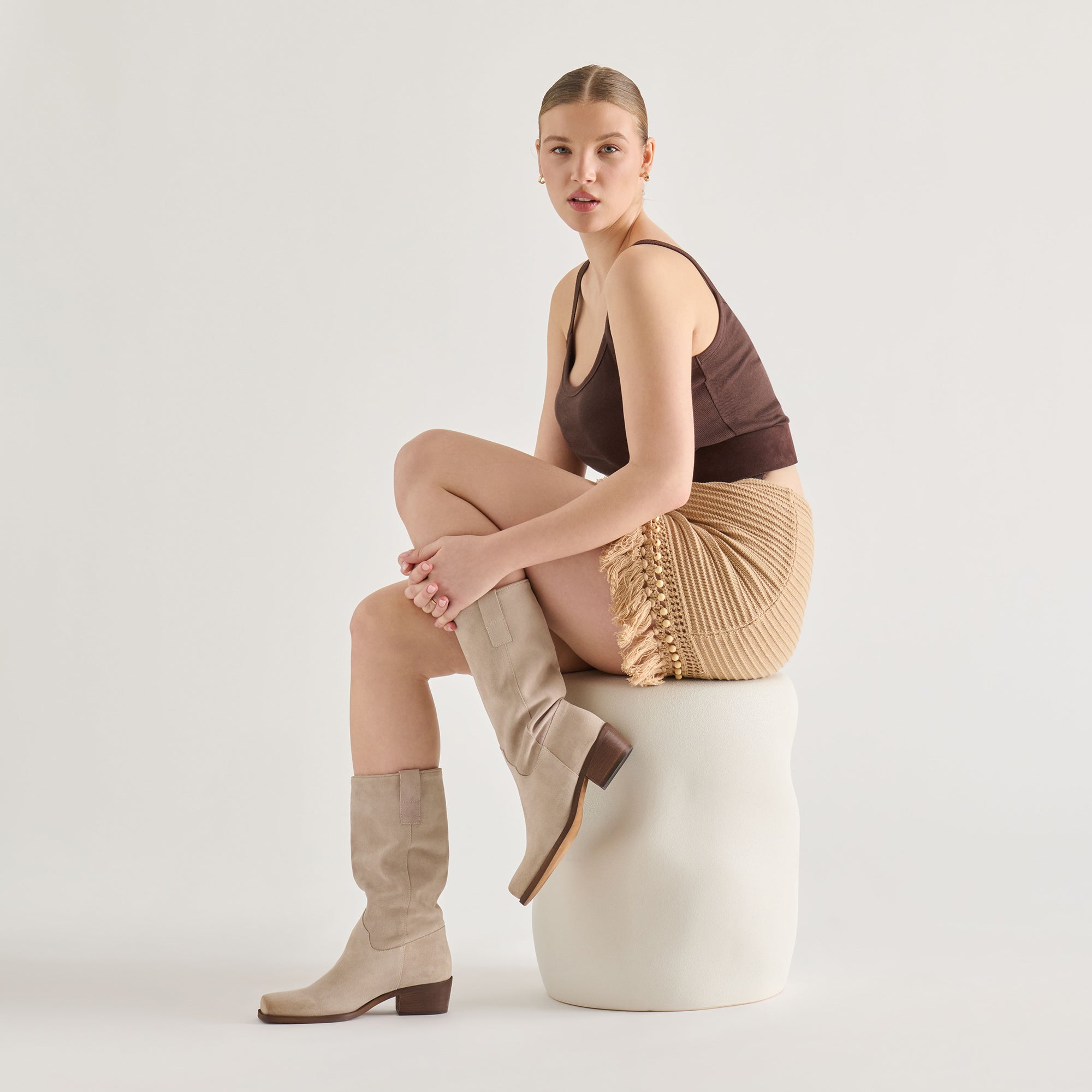 ROMIE BOOTS LT TAUPE SUEDE - view 4