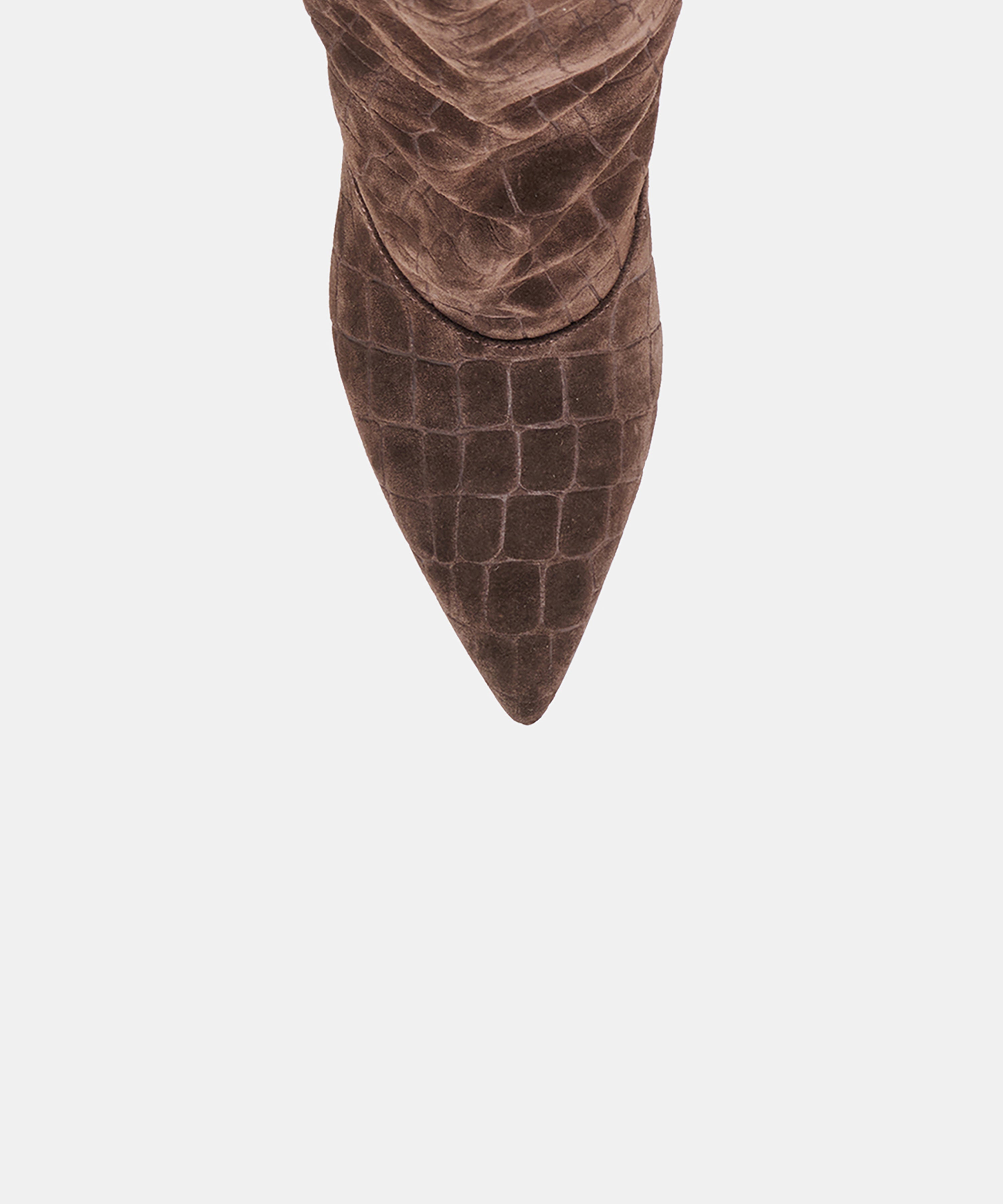ROXLA BOOTS DK CHOCOLATE CROCO EMBOSSED LEATHER - view 3