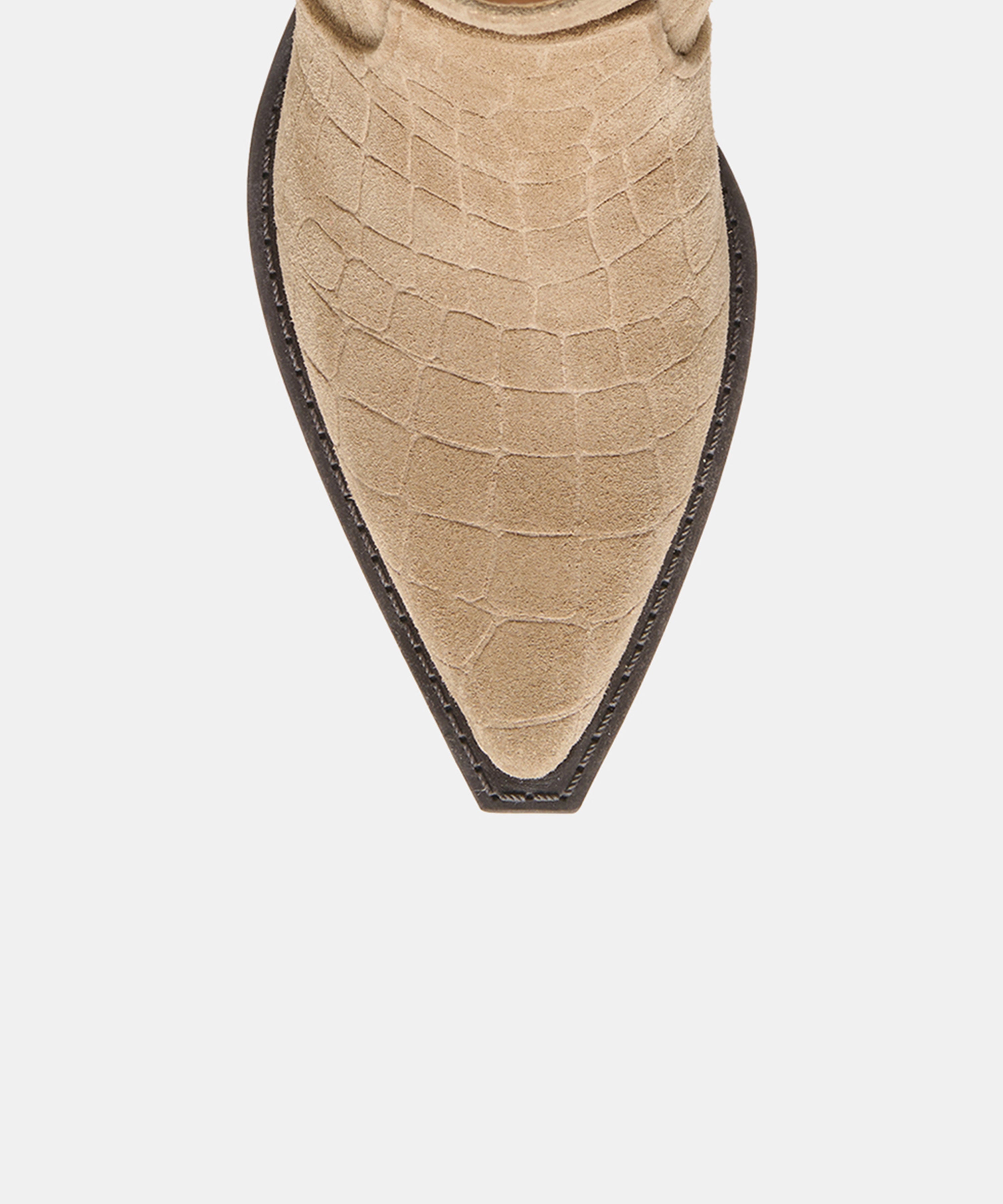 RYEN BOOTIES TAUPE EMBOSSED SUEDE - view 3