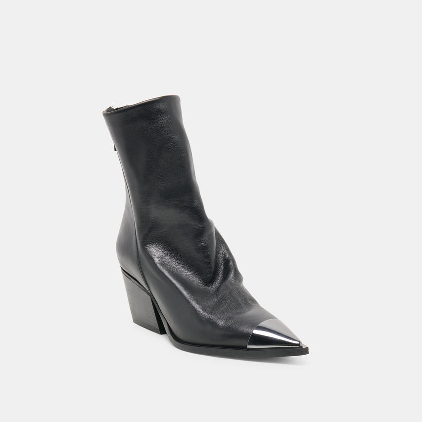 TALLEN BOOTIES BLACK LEATHER