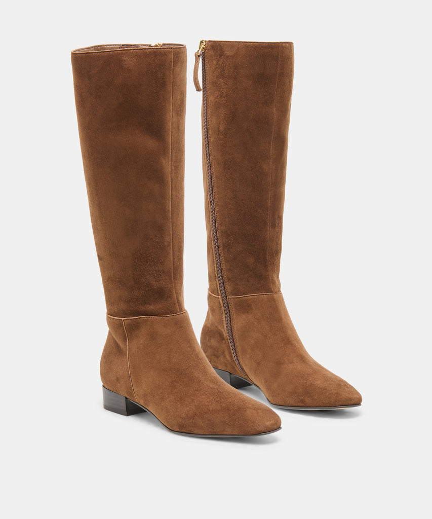 TYWIN NARROW CALF BOOTS COCOA SUEDE