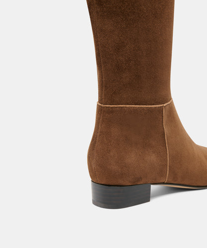 TYWIN NARROW CALF BOOTS COCOA SUEDE