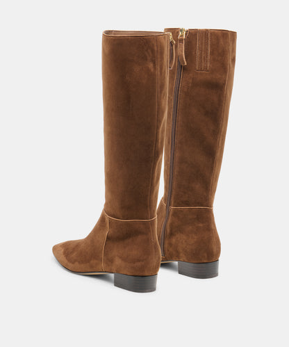 TYWIN NARROW CALF BOOTS COCOA SUEDE
