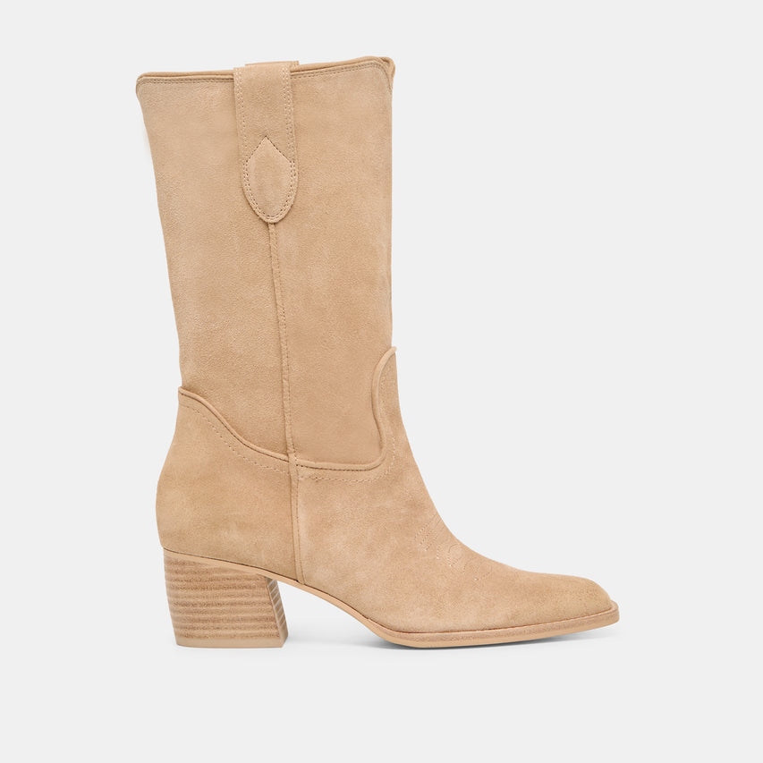 Vergil Camel Suede Boots | Dolce Vita