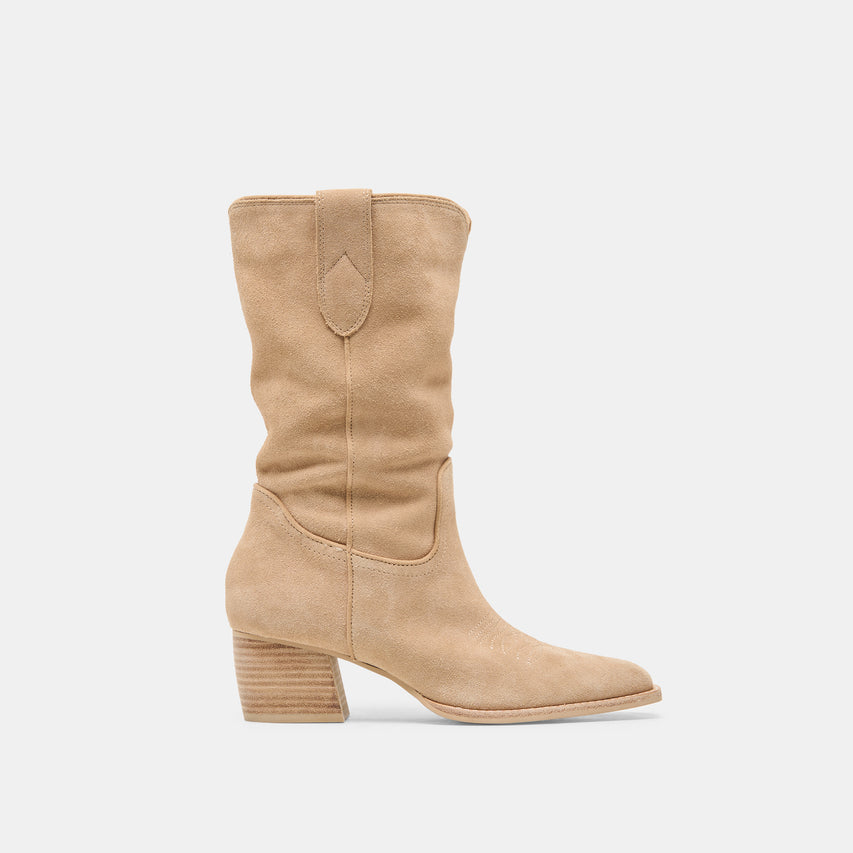 Vergil Camel Suede Boots | Dolce Vita