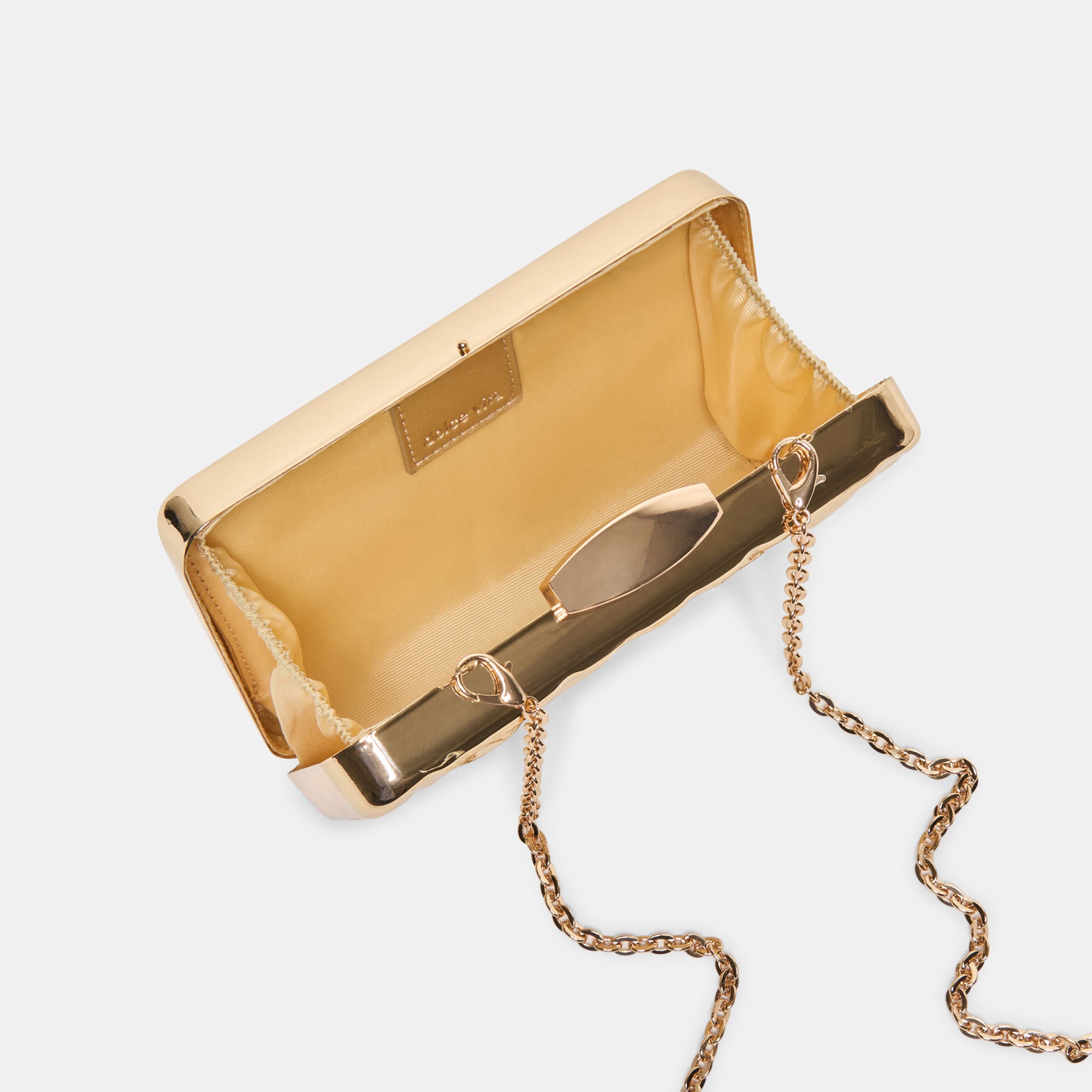 DELIA CLUTCH GOLD METAL