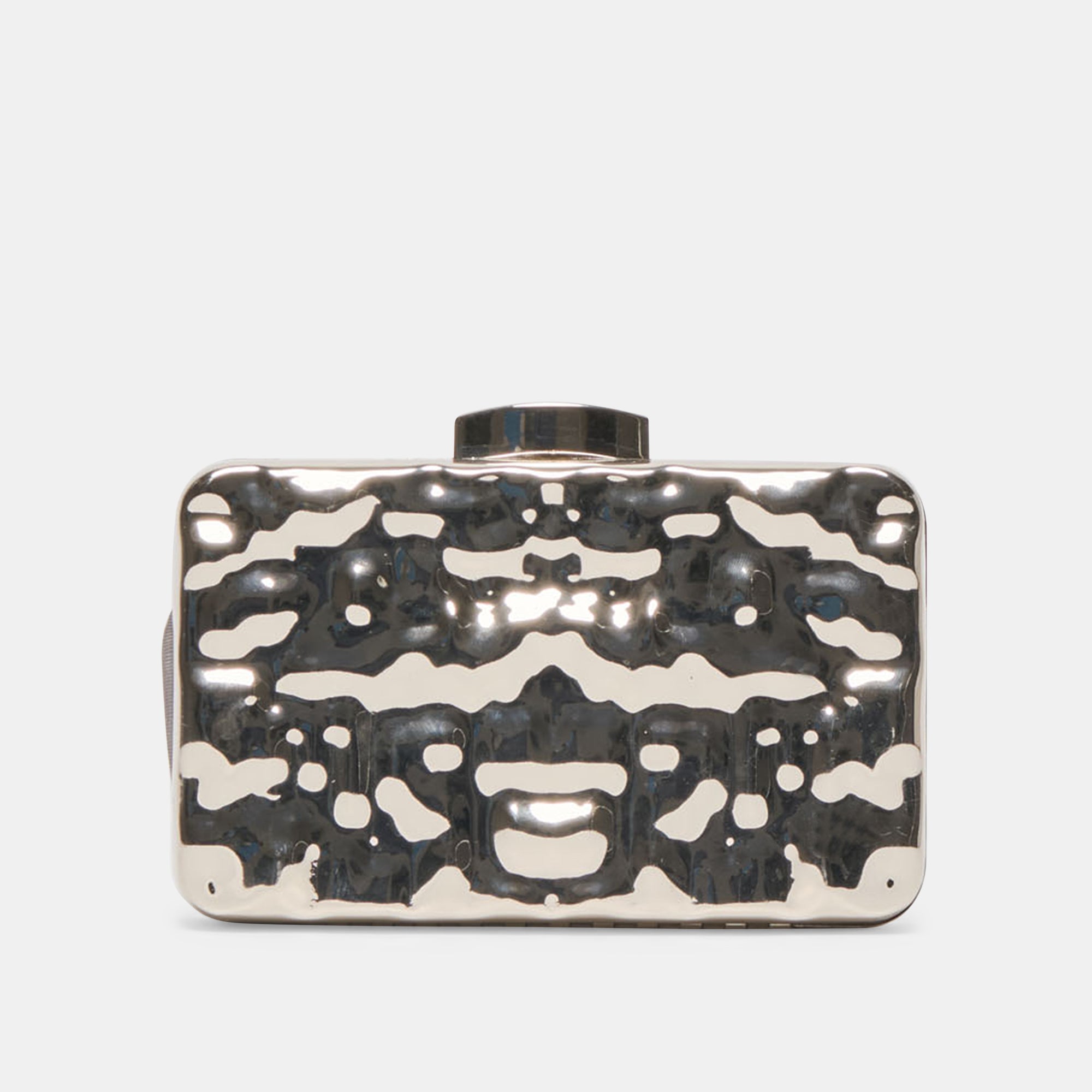 DELIA CLUTCH SILVER METAL