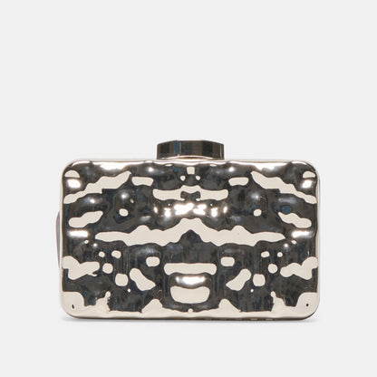 DELIA CLUTCH SILVER METAL