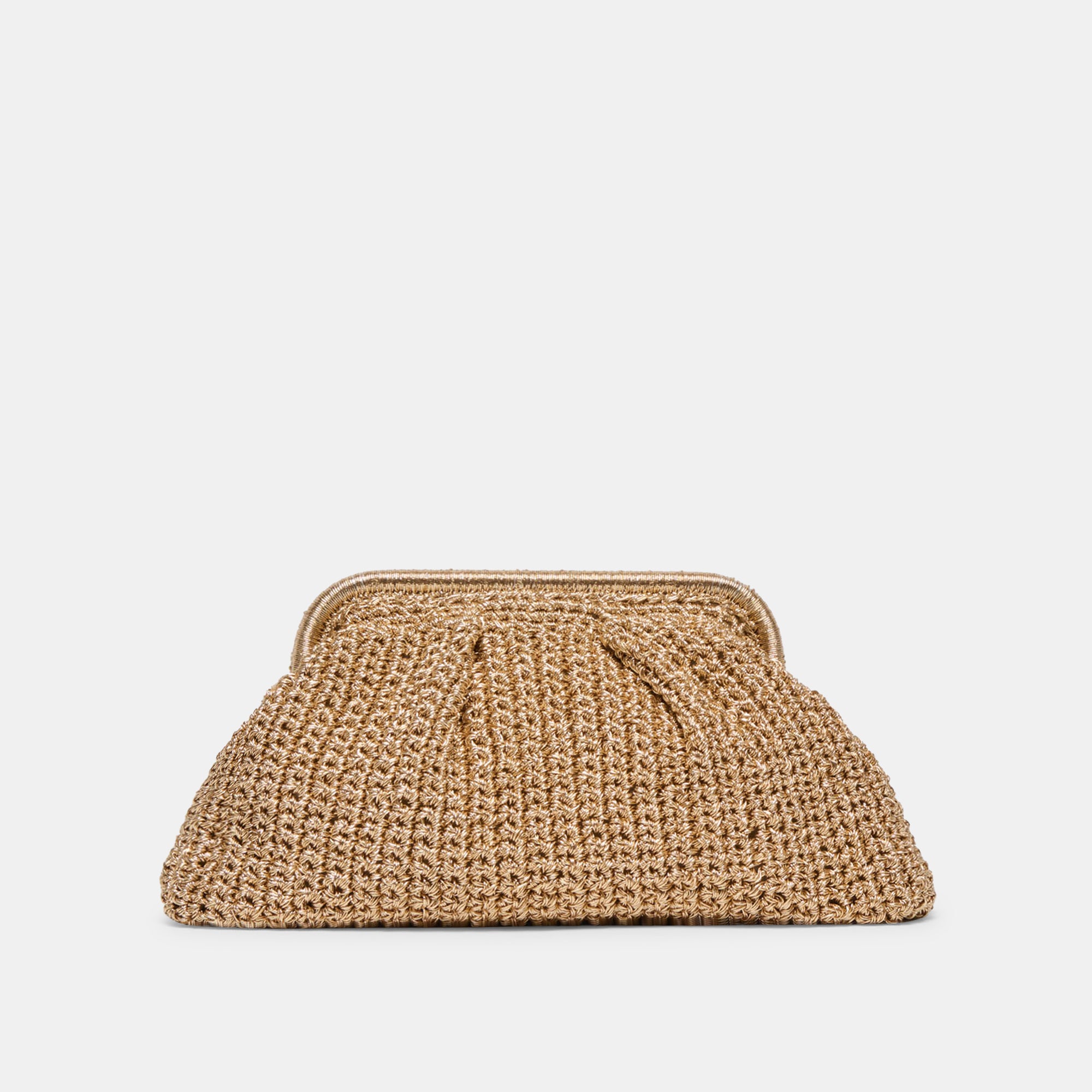 IONE CLUTCH GOLD CROCHET