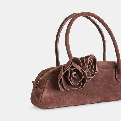 BORACAY SHOULDER BAG CHOCOLATE SUEDE