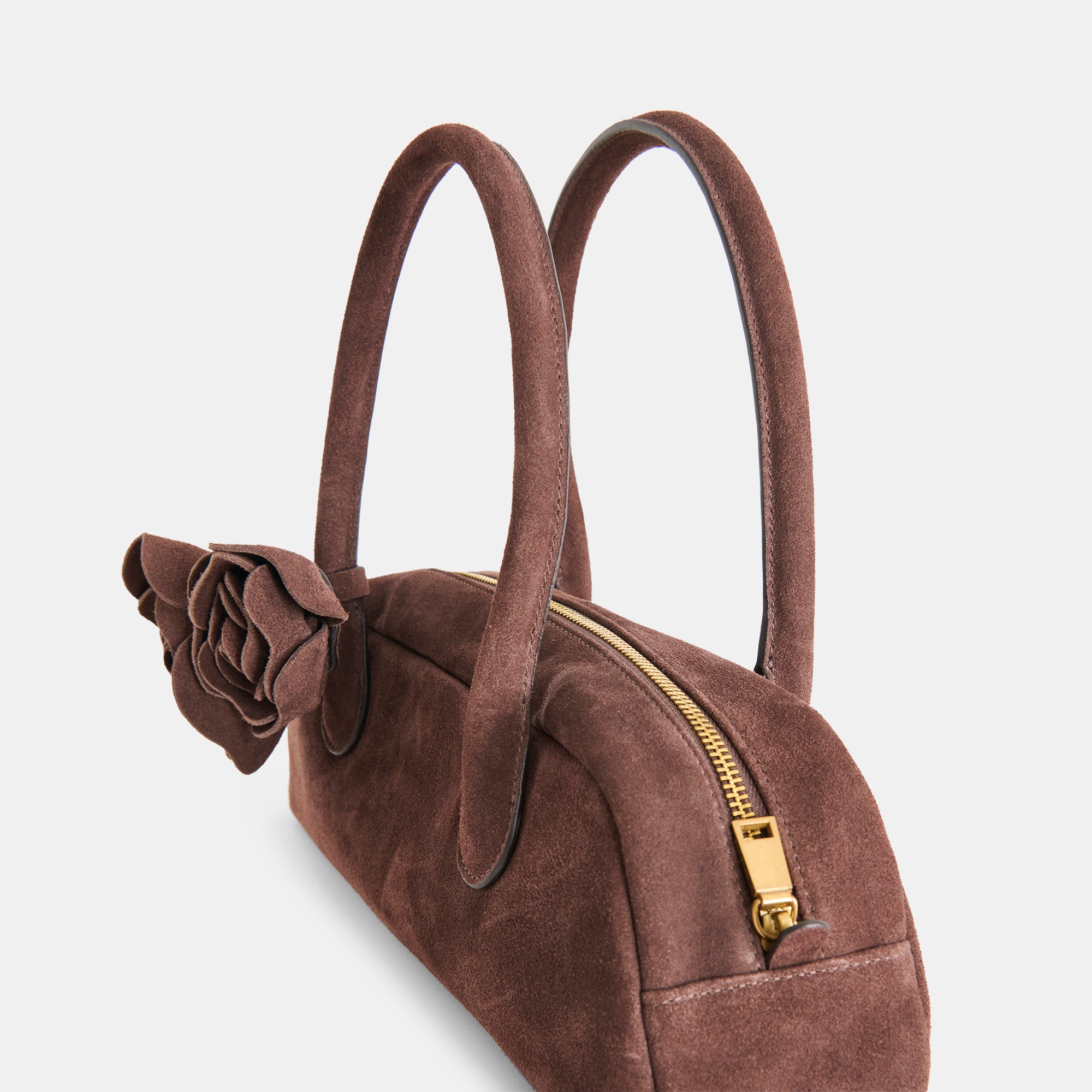 BORACAY SHOULDER BAG CHOCOLATE SUEDE
