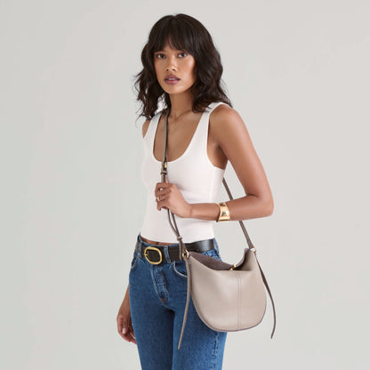 BURANO CROSSBODY GREY LEATHER
