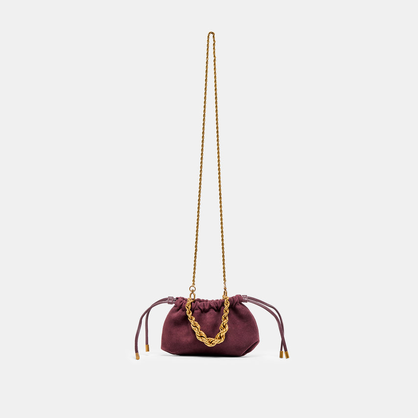 CLEO CROSSBODY BURGUNDY SUEDE