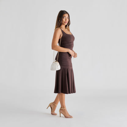 SERLO MESH HEELS CAFE MESH