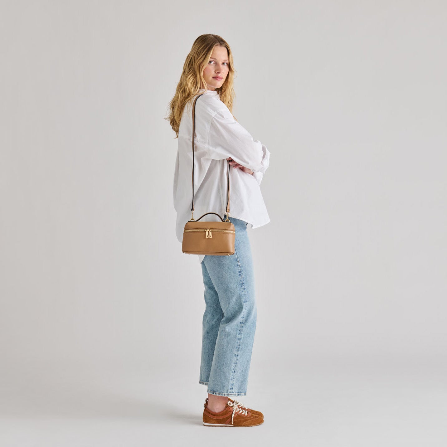 LEONY CROSSBODY TAN LEATHER