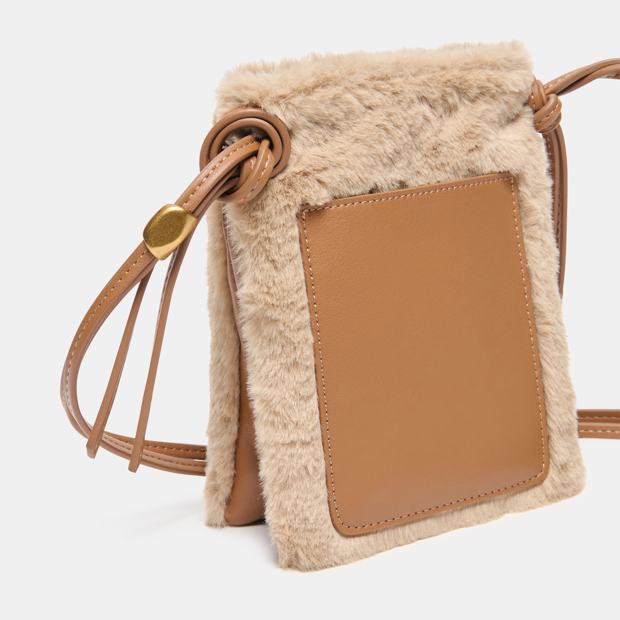LYRIK CROSSBODY MID BROWN FAUX FUR - view 4